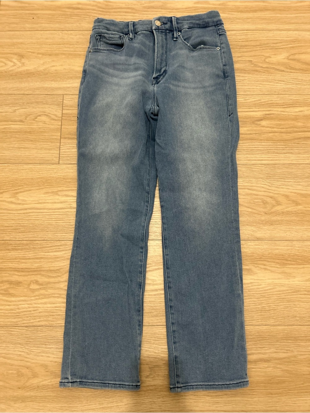 Good American Light Blue Straight Jeans